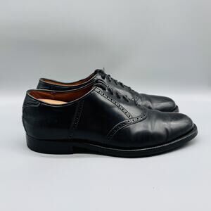 Alden Shoes Mens 9.5 A/C Black Shell Corovan Leather Oxford Cap Toe Slip On
